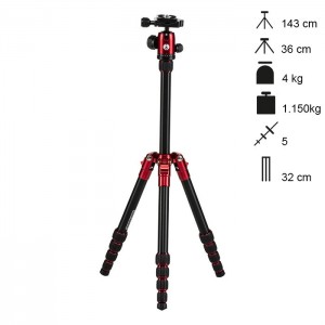 Manfrotto Tripé Element Traveller Small - Vermelho