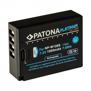Patona Platinum Bateria NP-W126S com USB-C (1050mAh)