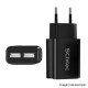 Carregador Duplo USB Compacto 2.1A - Preto